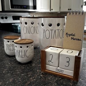 🇺🇸 Rae Dunn POTATOES & ONIONS & GARLIC & FRESH cellar set
